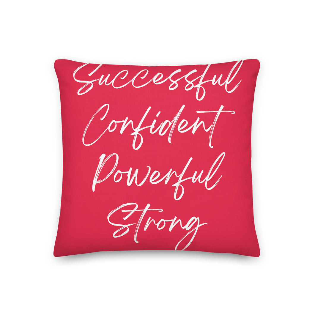 Successful Confident Powerful Strong Mental Well Being Message Premium Pillow