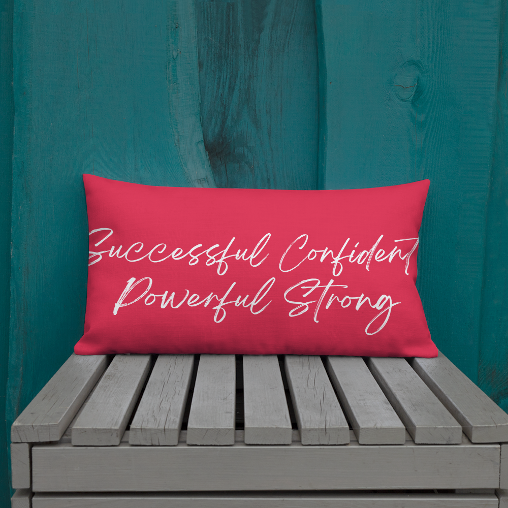 Successful Confident Powerful Strong Mindfulness Message Premium Pillow